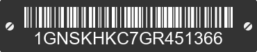2016 CHEVROLET Suburban 1GNSKHKC7GR451366 VIN decoded