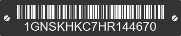 2017 CHEVROLET Suburban 1GNSKHKC7HR144670 VIN decoded