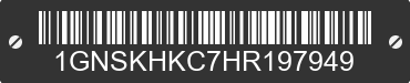 2017 CHEVROLET Suburban 1GNSKHKC7HR197949 VIN decoded