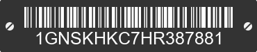 2017 CHEVROLET Suburban 1GNSKHKC7HR387881 VIN decoded
