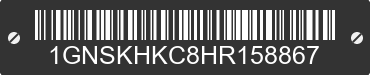 2017 CHEVROLET Suburban 1GNSKHKC8HR158867 VIN decoded