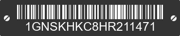 2017 CHEVROLET Suburban 1GNSKHKC8HR211471 VIN decoded