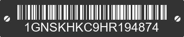 2017 CHEVROLET Suburban 1GNSKHKC9HR194874 VIN decoded