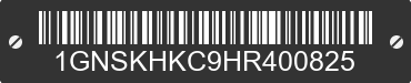 2017 CHEVROLET Suburban 1GNSKHKC9HR400825 VIN decoded