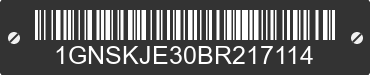 2011 CHEVROLET Suburban 1GNSKJE30BR217114 VIN decoded