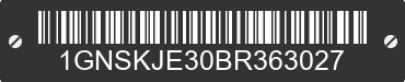 2011 CHEVROLET Suburban 1GNSKJE30BR363027 VIN decoded