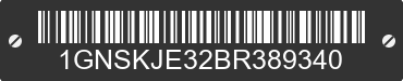 2011 CHEVROLET Suburban 1GNSKJE32BR389340 VIN decoded