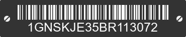 2011 CHEVROLET Suburban 1GNSKJE35BR113072 VIN decoded