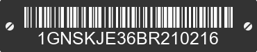2011 CHEVROLET Suburban 1GNSKJE36BR210216 VIN decoded