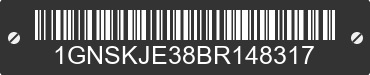 2011 CHEVROLET Suburban 1GNSKJE38BR148317 VIN decoded