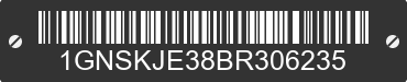 2011 CHEVROLET Suburban 1GNSKJE38BR306235 VIN decoded