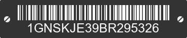 2011 CHEVROLET Suburban 1GNSKJE39BR295326 VIN decoded