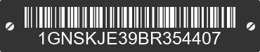 2011 CHEVROLET Suburban 1GNSKJE39BR354407 VIN decoded
