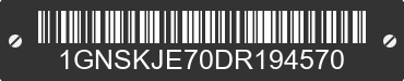 2013 CHEVROLET Suburban 1GNSKJE70DR194570 VIN decoded