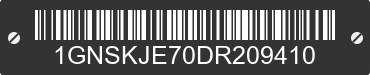 2013 CHEVROLET Suburban 1GNSKJE70DR209410 VIN decoded