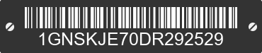 2013 CHEVROLET Suburban 1GNSKJE70DR292529 VIN decoded