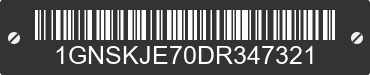 2013 CHEVROLET Suburban 1GNSKJE70DR347321 VIN decoded