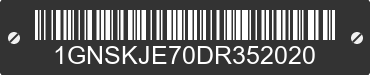 2013 CHEVROLET Suburban 1GNSKJE70DR352020 VIN decoded