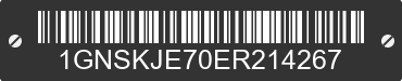 2014 CHEVROLET Suburban 1GNSKJE70ER214267 VIN decoded