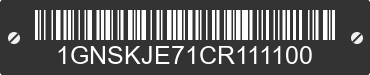 2012 CHEVROLET Suburban 1GNSKJE71CR111100 VIN decoded