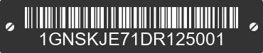 2013 CHEVROLET Suburban 1GNSKJE71DR125001 VIN decoded