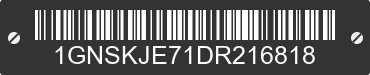 2013 CHEVROLET Suburban 1GNSKJE71DR216818 VIN decoded