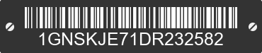2013 CHEVROLET Suburban 1GNSKJE71DR232582 VIN decoded