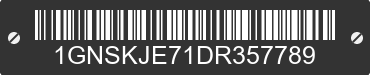 2013 CHEVROLET Suburban 1GNSKJE71DR357789 VIN decoded