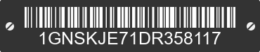 2013 CHEVROLET Suburban 1GNSKJE71DR358117 VIN decoded