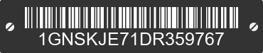 2013 CHEVROLET Suburban 1GNSKJE71DR359767 VIN decoded