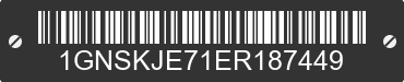 2014 CHEVROLET Suburban 1GNSKJE71ER187449 VIN decoded