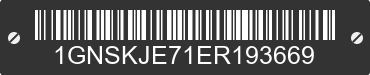 2014 CHEVROLET Suburban 1GNSKJE71ER193669 VIN decoded