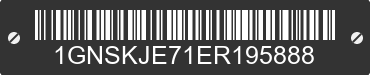 2014 CHEVROLET Suburban 1GNSKJE71ER195888 VIN decoded