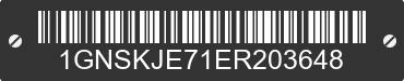 2014 CHEVROLET Suburban 1GNSKJE71ER203648 VIN decoded