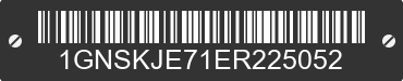 2014 CHEVROLET Suburban 1GNSKJE71ER225052 VIN decoded