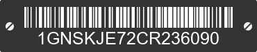2012 CHEVROLET Suburban 1GNSKJE72CR236090 VIN decoded