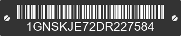 2013 CHEVROLET Suburban 1GNSKJE72DR227584 VIN decoded