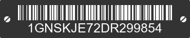 2013 CHEVROLET Suburban 1GNSKJE72DR299854 VIN decoded