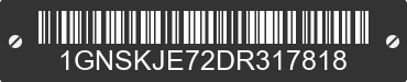 2013 CHEVROLET Suburban 1GNSKJE72DR317818 VIN decoded