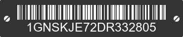 2013 CHEVROLET Suburban 1GNSKJE72DR332805 VIN decoded