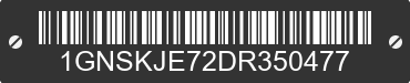 2013 CHEVROLET Suburban 1GNSKJE72DR350477 VIN decoded