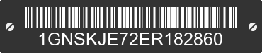 2014 CHEVROLET Suburban 1GNSKJE72ER182860 VIN decoded