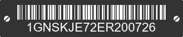 2014 CHEVROLET Suburban 1GNSKJE72ER200726 VIN decoded