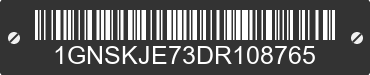 2013 CHEVROLET Suburban 1GNSKJE73DR108765 VIN decoded