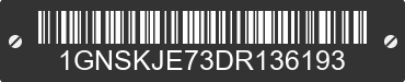 2013 CHEVROLET Suburban 1GNSKJE73DR136193 VIN decoded