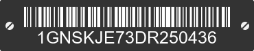 2013 CHEVROLET Suburban 1GNSKJE73DR250436 VIN decoded