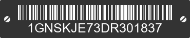 2013 CHEVROLET Suburban 1GNSKJE73DR301837 VIN decoded