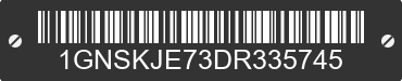 2013 CHEVROLET Suburban 1GNSKJE73DR335745 VIN decoded