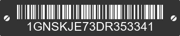2013 CHEVROLET Suburban 1GNSKJE73DR353341 VIN decoded