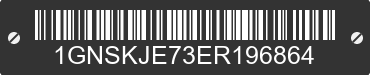 2014 CHEVROLET Suburban 1GNSKJE73ER196864 VIN decoded
